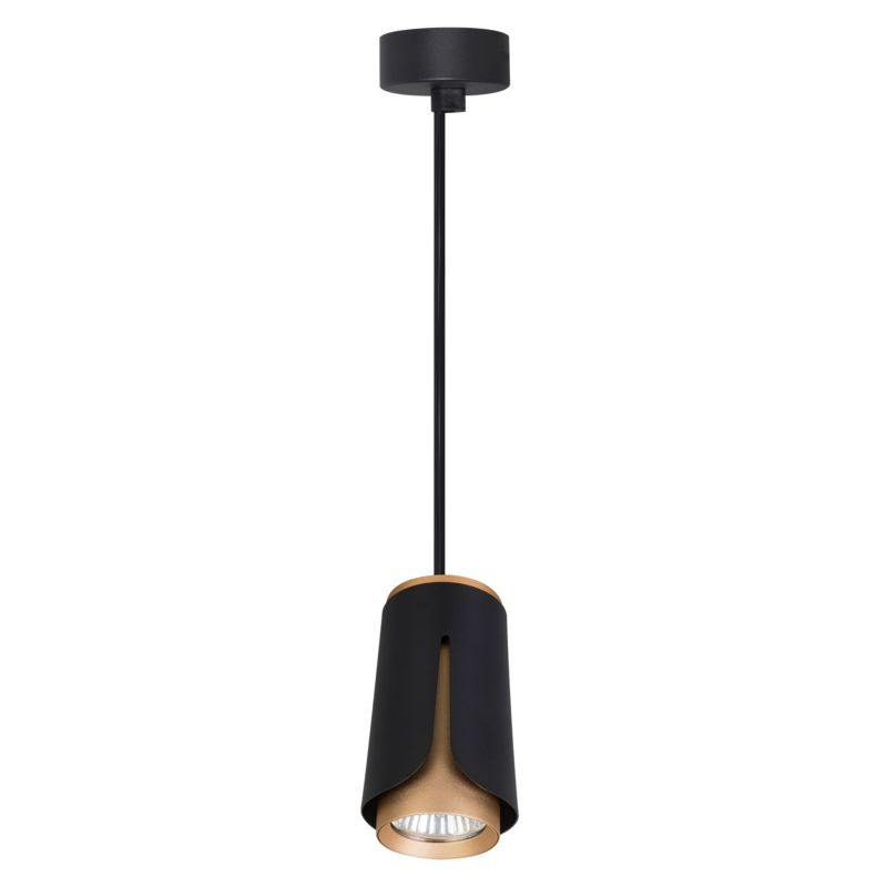 Lampa wisząca XUDO punktowa GU10 LED 1m do domu biura czarno-złota 1 szt.