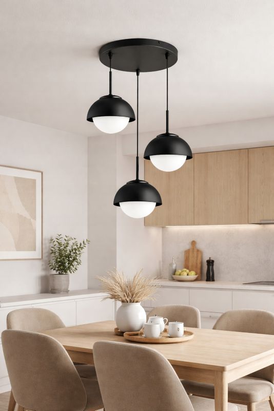 Lampa Wisząca Żyrandol Elko-Lighting  3-Punktowy Cosmo czarny 1 szt