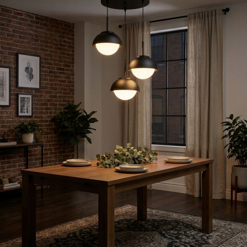 Lampa Wisząca Żyrandol Elko-Lighting  3-Punktowy Cosmo czarny 1 szt