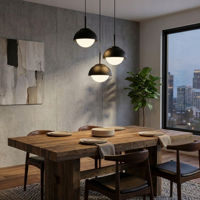 Lampa Wisząca Żyrandol Elko-Lighting  3-Punktowy Cosmo czarny 1 szt