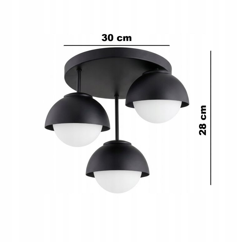 Lampa Wisząca Żyrandol Elko-Lighting Cosmo 3-Punktowy czarny 1 szt