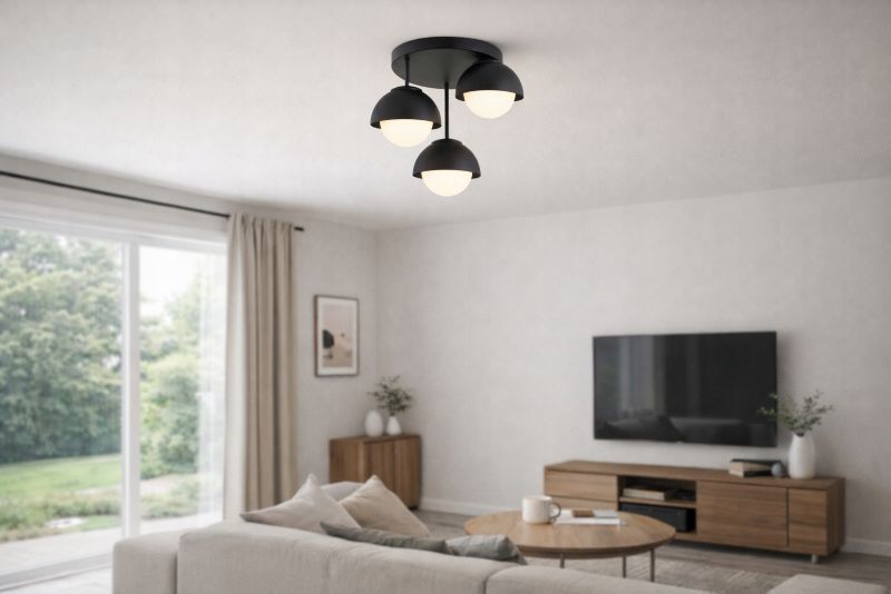 Lampa Wisząca Żyrandol Elko-Lighting Cosmo 3-Punktowy czarny 1 szt