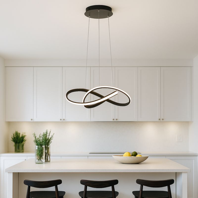Lampa wisząca żyrandol LED MasterLED Tavi 30W 120cm 4000K nowoczesna sufitowa czarna 1 szt.