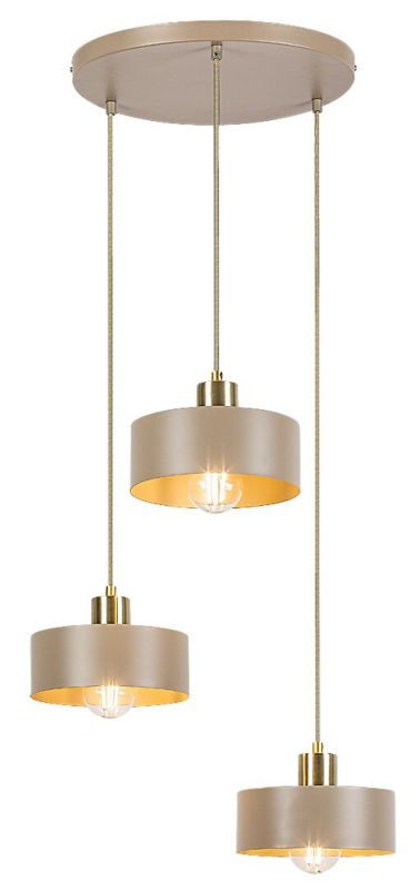 Lampa wisząca złote detale Rabalux Tisandra beżowa 3xE27x25W IP20 wym:120x48x45cm - 1 szt.