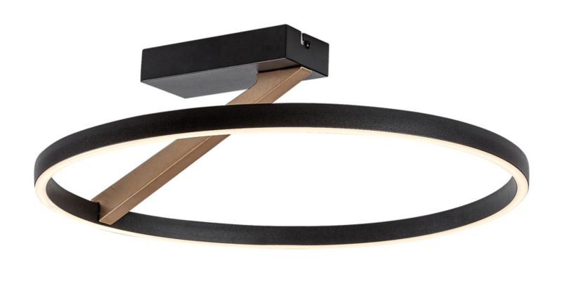 Lampa wisząca złoty element Rabalux Renara czarno-złota-biała LED 24W 3000KK 1150lm IP20 wym:16x45x45cm - 1 szt.