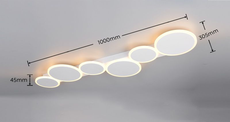 Lampa wisząca z pilotem Trio OVELA biała LED 34W 2700-6500K 3900lm IP20 - 1 szt.
