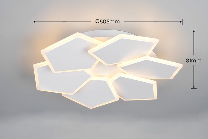 Lampa wisząca z pilotem Trio ZAYA biała LED 34W 2700-6500K 3900lm IP20  - 1 szt.