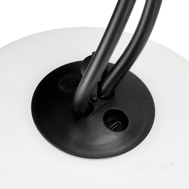 Lampa wisząca zewnętrzna nowoczesna kulista akumulatorowa USB-C biała LED 1.5W 2500K VENEZIA Kobi 1 szt.