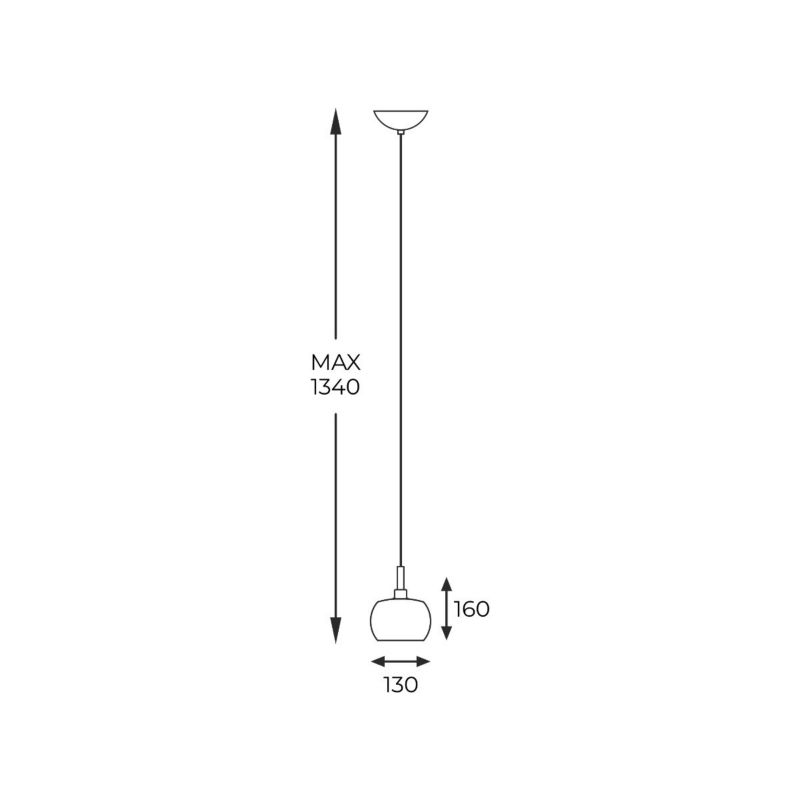 Lampa wisząca Zuma Line Crystal czarno-przezroczysty-chromowana wym: 134 x 13 x 13 cm 1xG9 x 42W 1 szt.