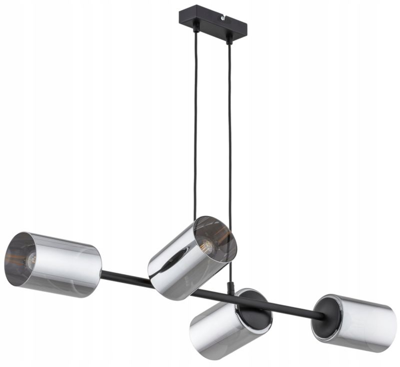 Lampa Wisząca Zwis Elko-Lighting 4 Punktowy Tuba E27 czarny 1 szt