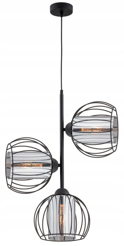 Lampa Wisząca Zwis Elko-Lighting Loftowy Viron E27 czarny 1 szt