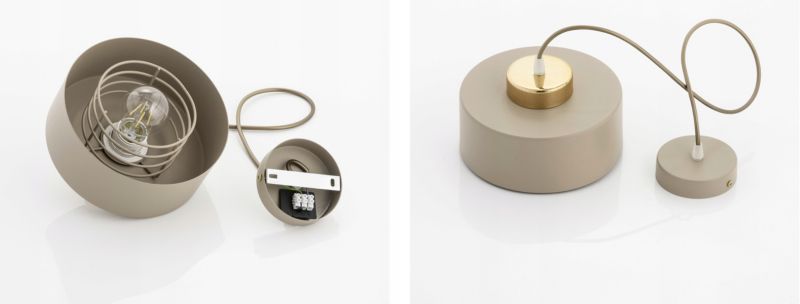 Lampa Wisząca Zwis Elko-Lighting Spring 2-Punktowy Ecru E27 beżowy 1 szt