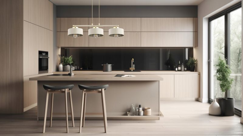 Lampa Wisząca Zwis Elko-Lighting Spring 3-Punktowy Ecru E27 beżowy 1 szt