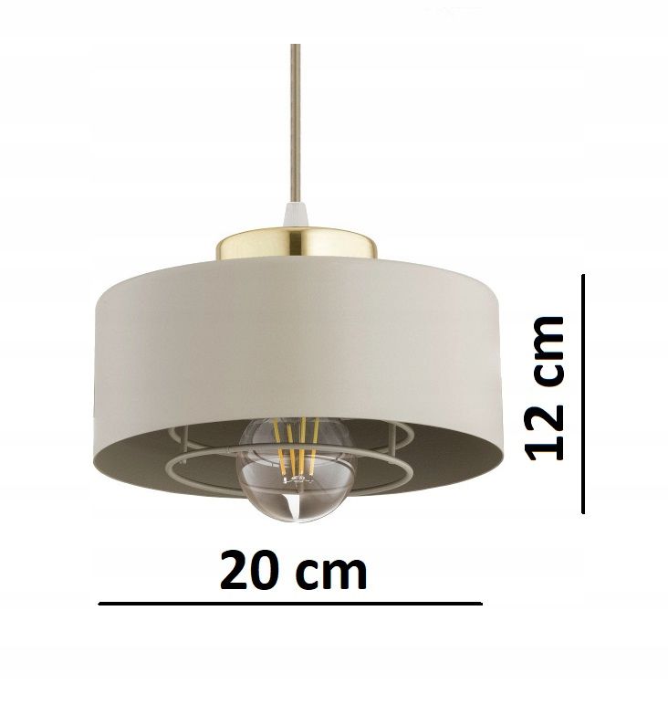 Lampa Wisząca Zwis Elko-Lighting Spring 3-Punktowy Ecru E27 beżowy 1 szt