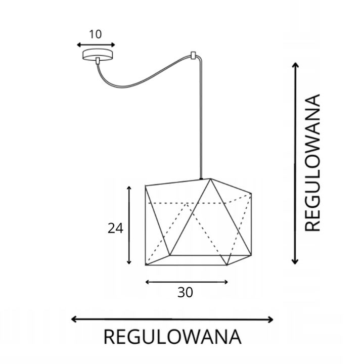 Lampa wisząca zwis Volta Light Factory żyrandol sufitowa pająk z abażurami diament Beton POP Z1 1szt.