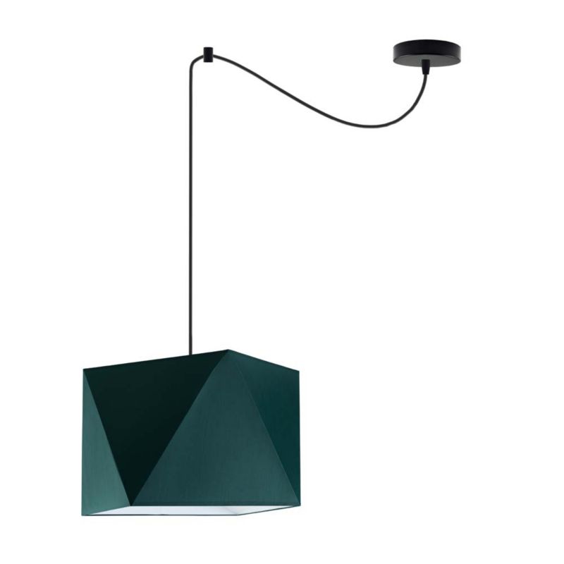Lampa wisząca zwis Volta Light Factory żyrandol sufitowa pająk z abażurami diament Butelkowa zieleń POP Z1 1szt.