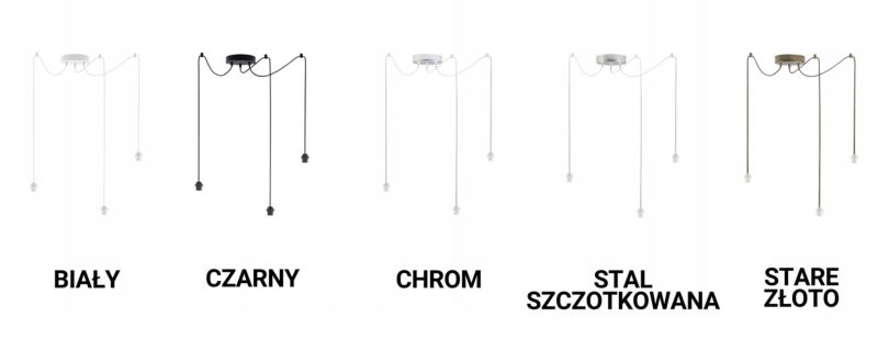 Lampa wisząca zwis Volta Light Factory żyrandol sufitowa pająk z abażurami diament Miętowy POP Z3 1szt.