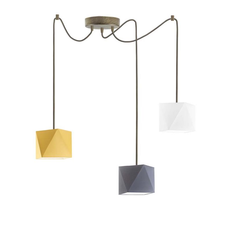 Lampa wisząca zwis Volta Light Factory żyrandol sufitowa pająk z abażurami diament Miętowy POP Z3 1szt.