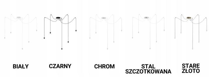 Lampa wisząca zwis Volta Light Factory żyrandol sufitowa pająk z abażurami diament Miętowy POP Z5 1szt.