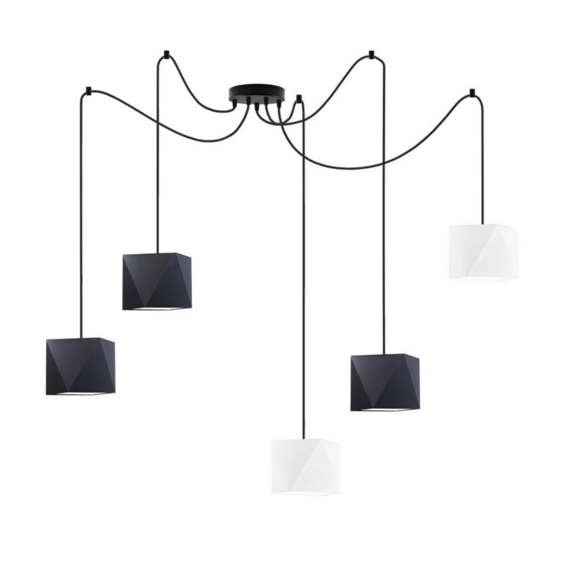 Lampa wisząca zwis Volta Light Factory żyrandol sufitowa pająk z abażurami diament Miętowy POP Z5 1szt.