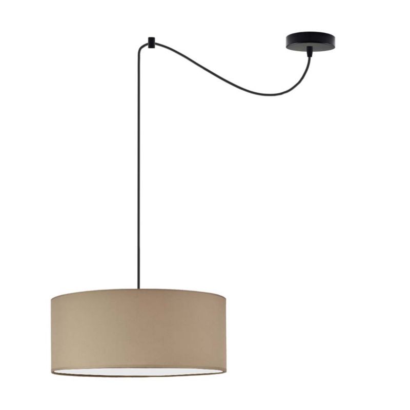 Lampa wisząca zwis Volta Light Factory żyrandol sufitowa pająk z abażurami walec Cappuccino TANGO Z1 1szt.
