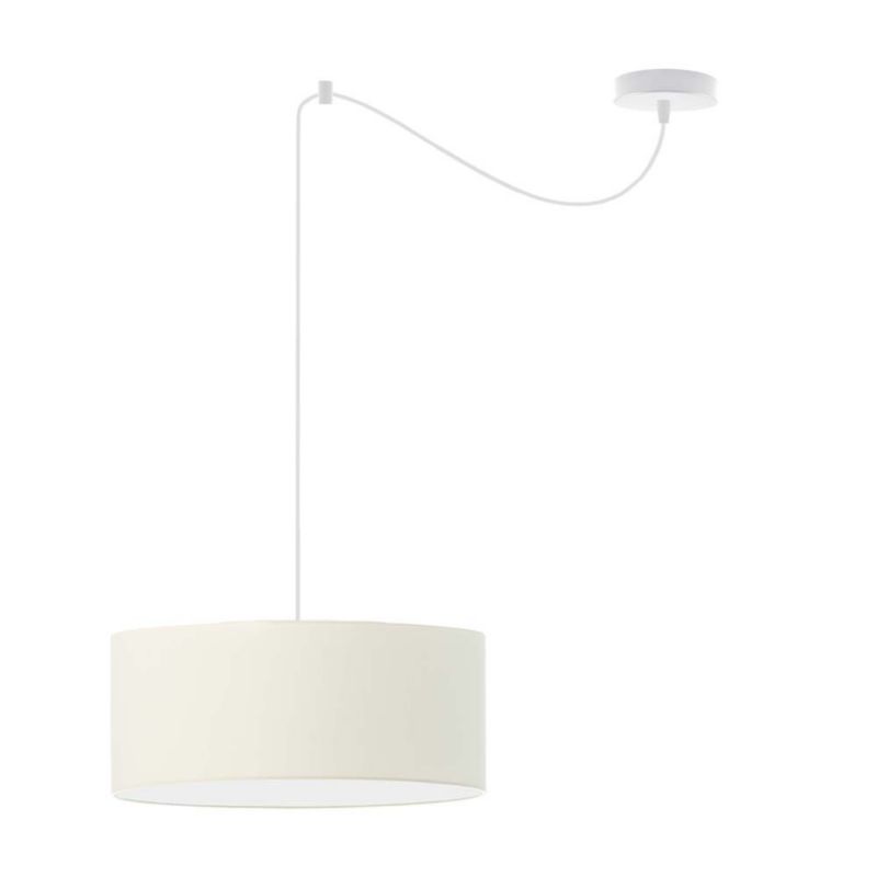 Lampa wisząca zwis Volta Light Factory żyrandol sufitowa pająk z abażurem walec Biały/Ecru TANGO Z1 1szt.