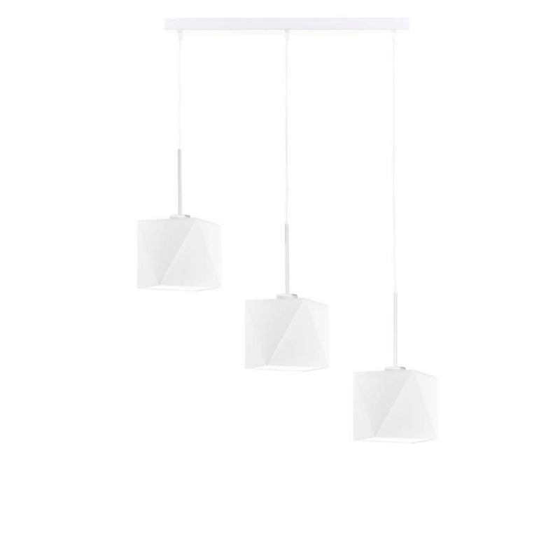Lampa wisząca zwis Volta Light Factory żyrandol sufitowa z abażurami diament Biały/biały BELARUS Z3 1szt.