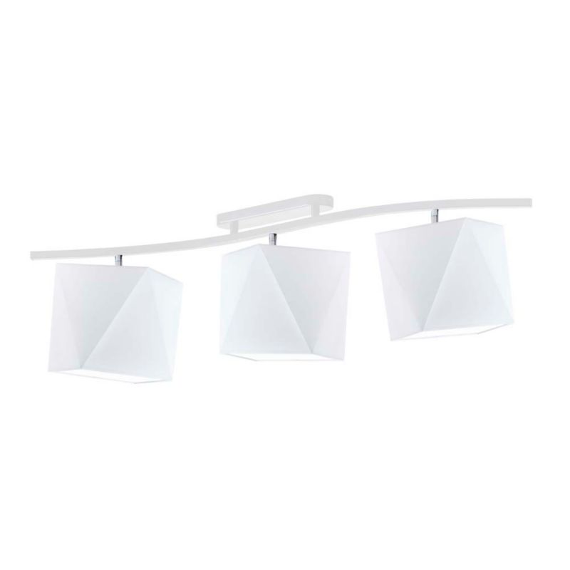 Lampa wisząca zwis Volta Light Factory żyrandol sufitowa z abażurami diament Biały/biały MICHELLE FALA P3 1szt.