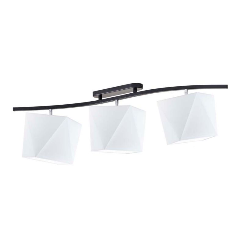 Lampa wisząca zwis Volta Light Factory żyrandol sufitowa z abażurami diament Biały/czarny MICHELLE FALA P3 1szt.