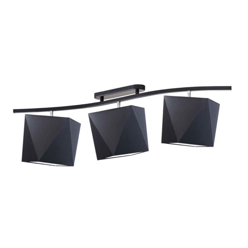 Lampa wisząca zwis Volta Light Factory żyrandol sufitowa z abażurami diament Czarny MICHELLE FALA P3 1szt.