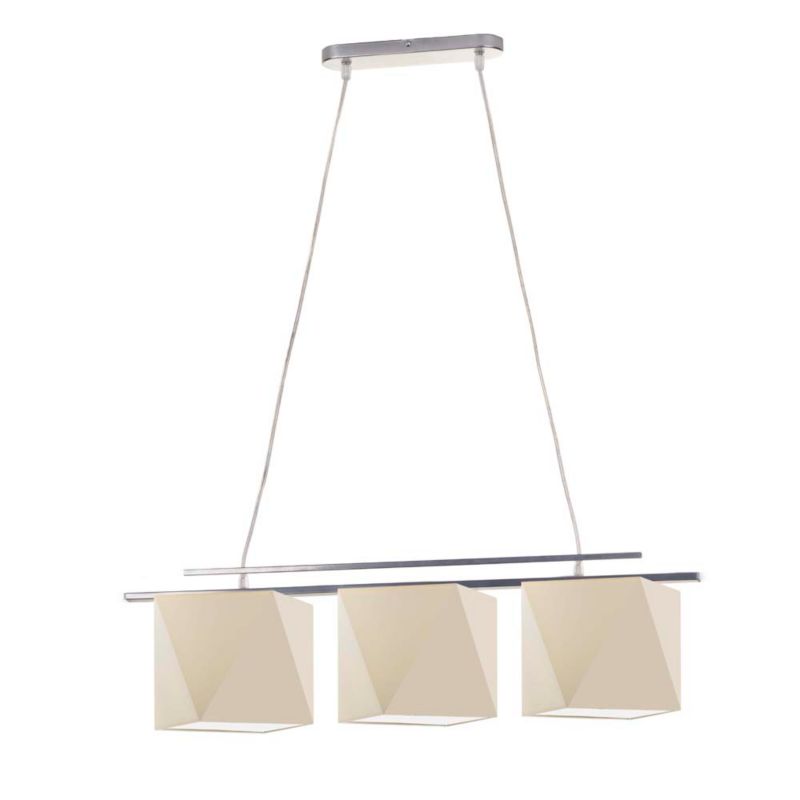 Lampa wisząca zwis Volta Light Factory żyrandol sufitowa z abażurami diament Ecru BARCELONA Z3 1szt.