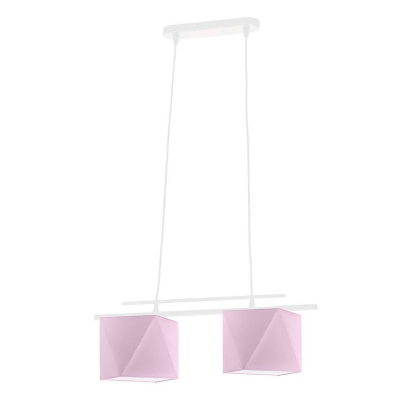 Lampa wisząca zwis Volta Light Factory żyrandol sufitowa z abażurami diament Jasny fioletowy BARCELONA Z2 1szt.
