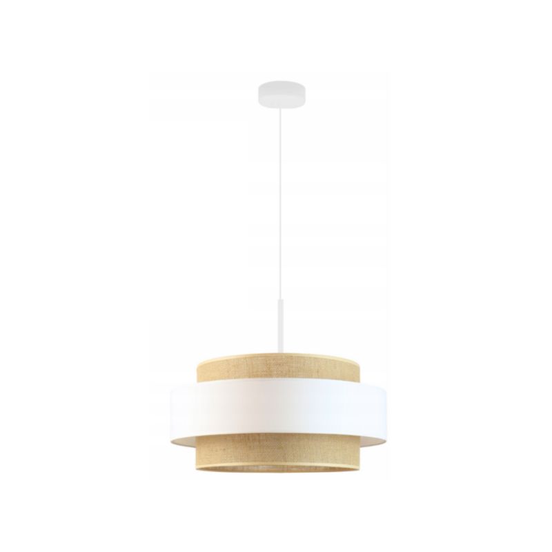 Lampa wisząca zwis Volta Light Factory żyrandol sufitowa z abażurem diament biały/Biały JAZZ 40cm 1szt.
