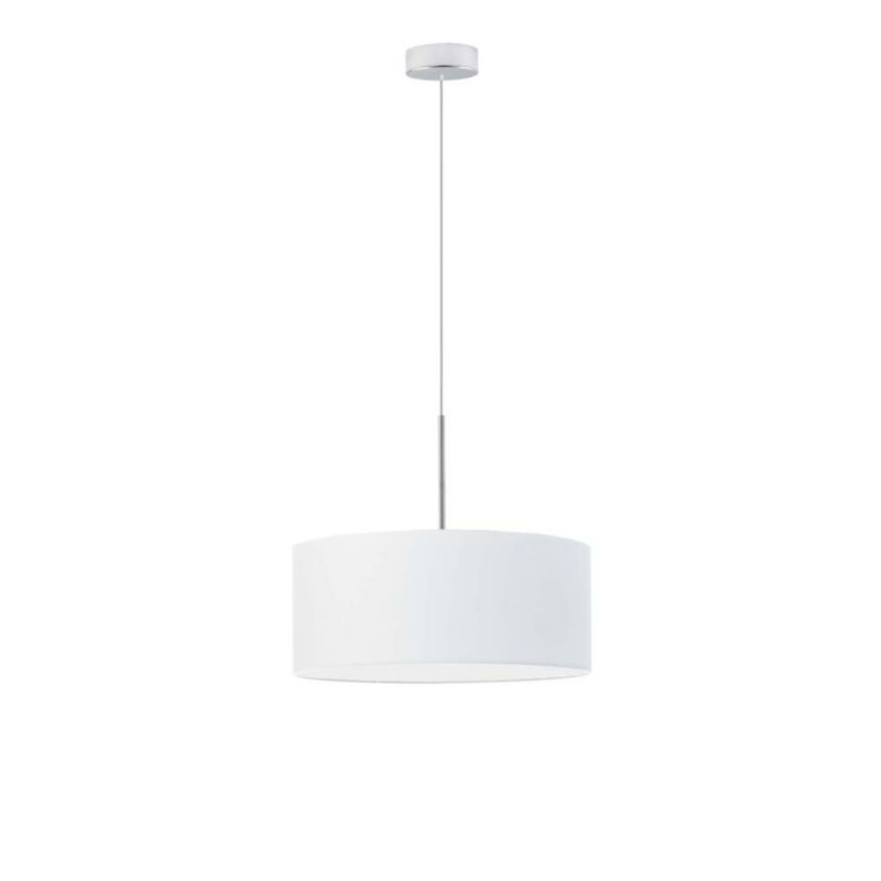 Lampa wisząca zwis Volta Light Factory żyrandol sufitowa z abażurem diament Chrom/Biały JAZZ 40cm 1szt.