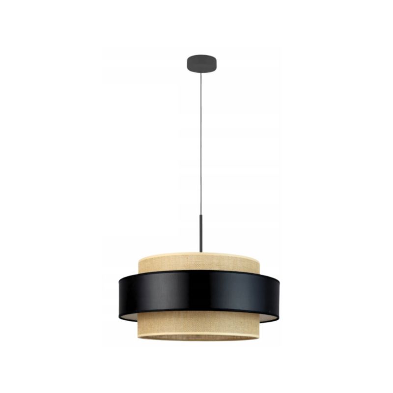 Lampa wisząca zwis Volta Light Factory żyrandol sufitowa z abażurem diament czarny/Czarna JAZZ 40cm 1szt.