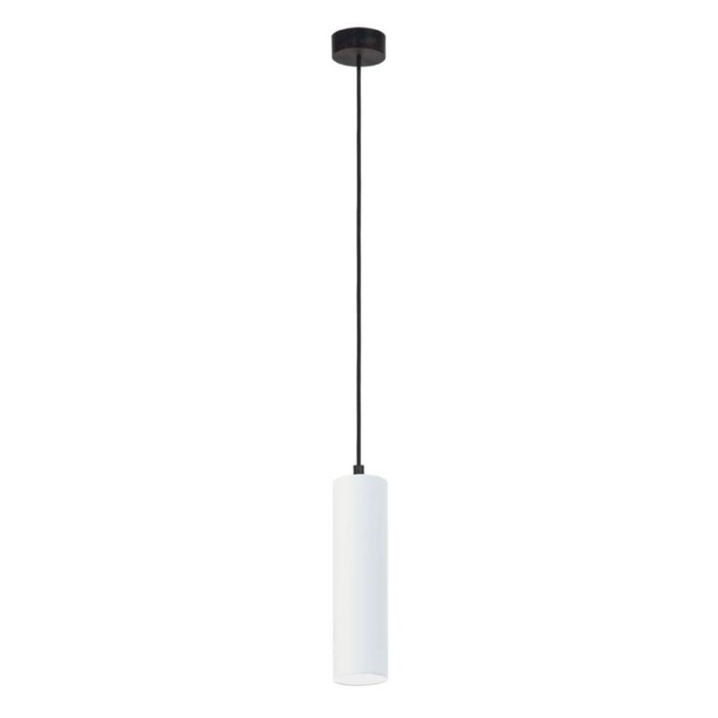 Lampa wisząca zwis Volta Light Factory żyrandol sufitowa z abażurem tuba Biały FINE Z1 1szt.