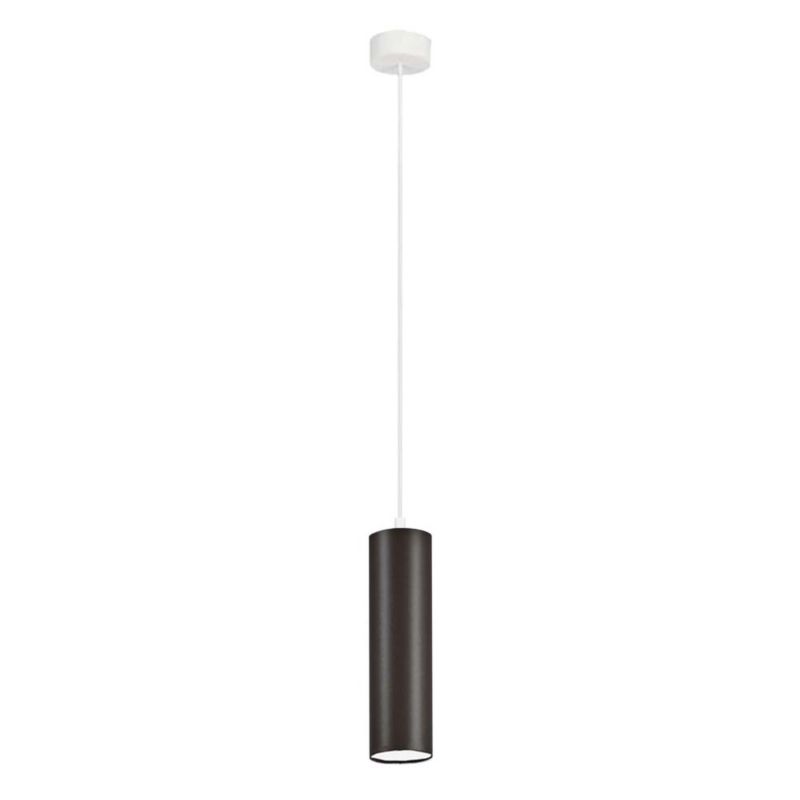 Lampa wisząca zwis Volta Light Factory żyrandol sufitowa z abażurem tuba Brązowy FINE Z1 1szt.