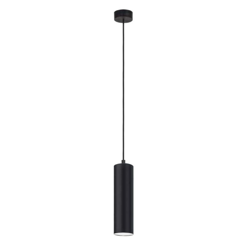Lampa wisząca zwis Volta Light Factory żyrandol sufitowa z abażurem tuba Czarny FINE Z1 1szt.