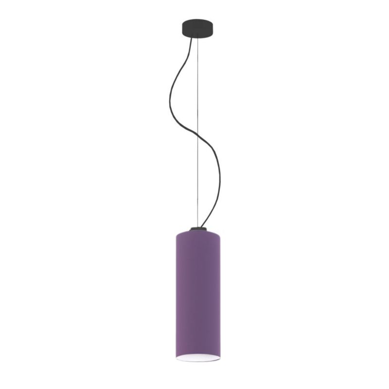 Lampa wisząca zwis Volta Light Factory żyrandol sufitowa z abażurem tuba Fioletowy BELL Z1 1szt.