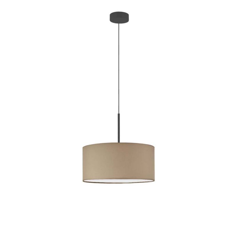 Lampa wisząca zwis Volta Light Factory żyrandol sufitowa z abażurem walec Cappuccino JAZZ 30cm 1szt.