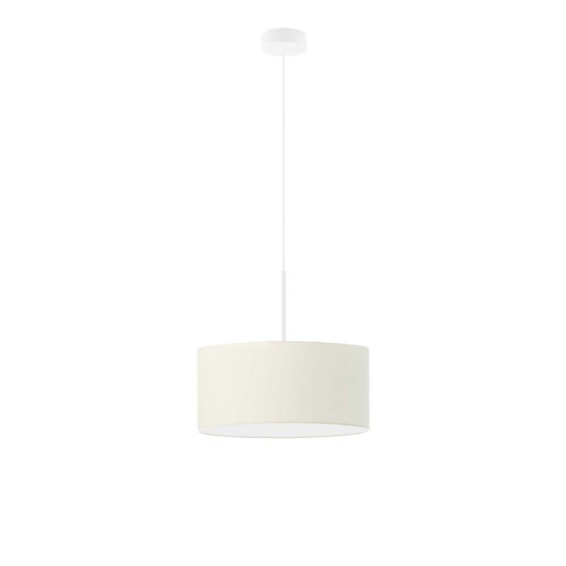 Lampa wisząca zwis Volta Light Factory żyrandol sufitowa z abażurem walec Ecru JAZZ 30cm 1szt.