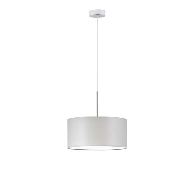 Lampa wisząca zwis Volta Light Factory żyrandol sufitowa z abażurem walec Jasny szary JAZZ 30cm 1szt.