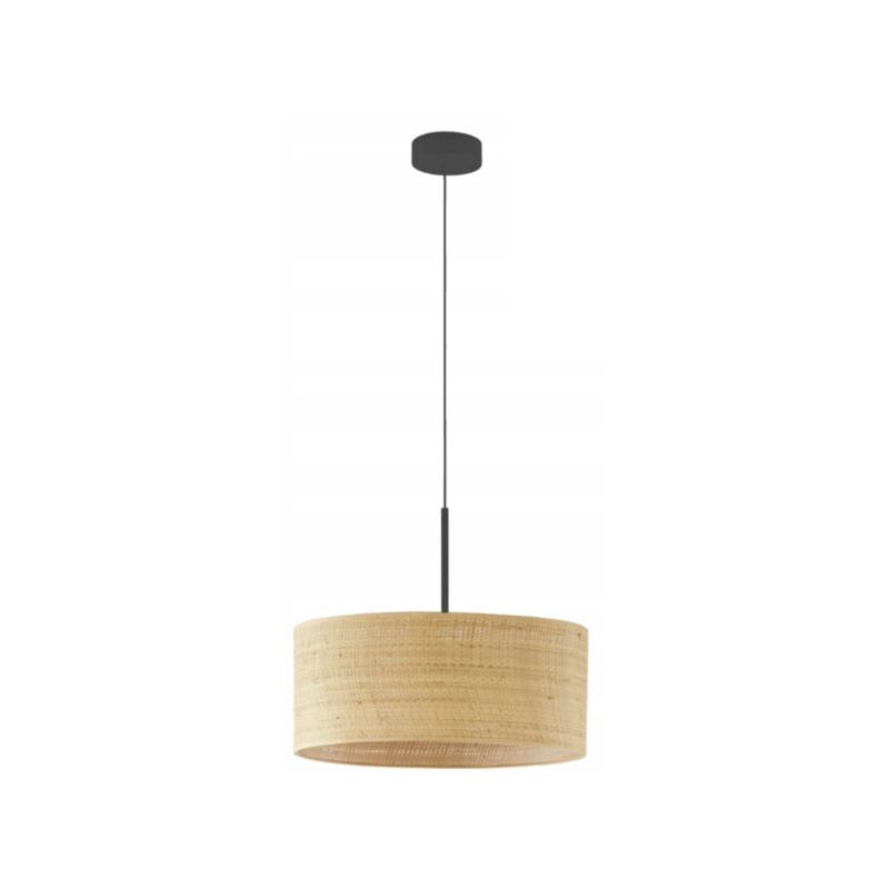 Lampa wisząca zwis Volta Light Factory żyrandol sufitowa z abażurem walec Rattan JAZZ 30cm 1szt.