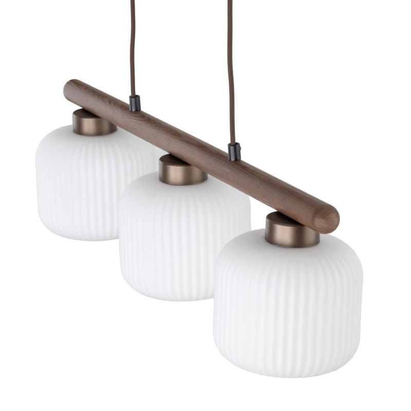 Lampa wisząca Arlo 3 x E14 brązowa