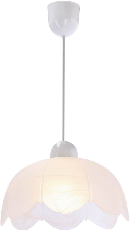 Lampa wisząca Bratek 1-punktowa E27 18 cm biała