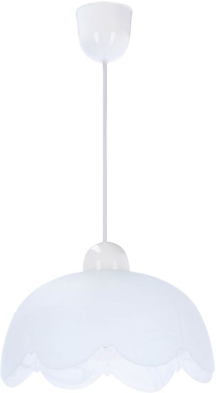 Lampa wisząca Bratek 1-punktowa E27 25 cm biała