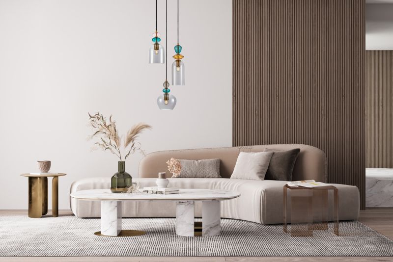 Lampa wisząca Busco 3 x E27 smoke