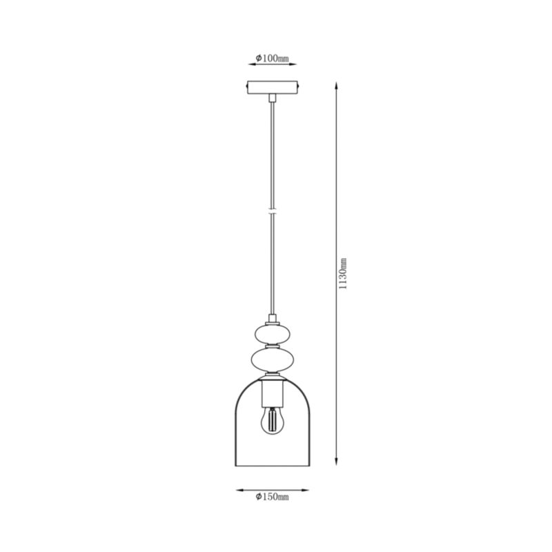 Lampa wisząca Busco B 1 x E27 amber