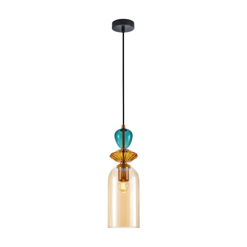 Lampa wisząca Busco C 1 x E27 amber