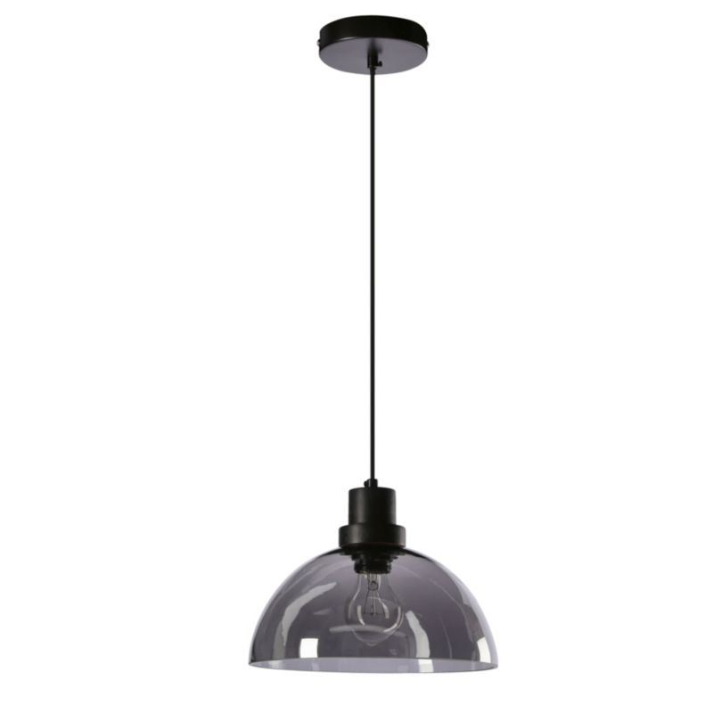 Lampa wisząca Candellux Lighting Barca 1 x E27 czarna/smoke